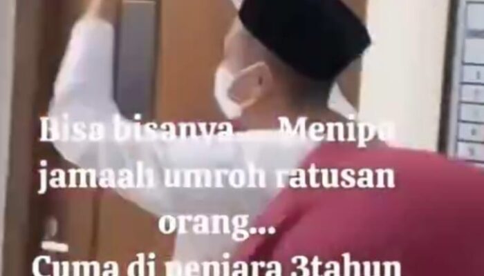 Pelaku Penipuan Umrah Asyik Berjoget Saat Keluar Dari Ruang Sidang Vonis